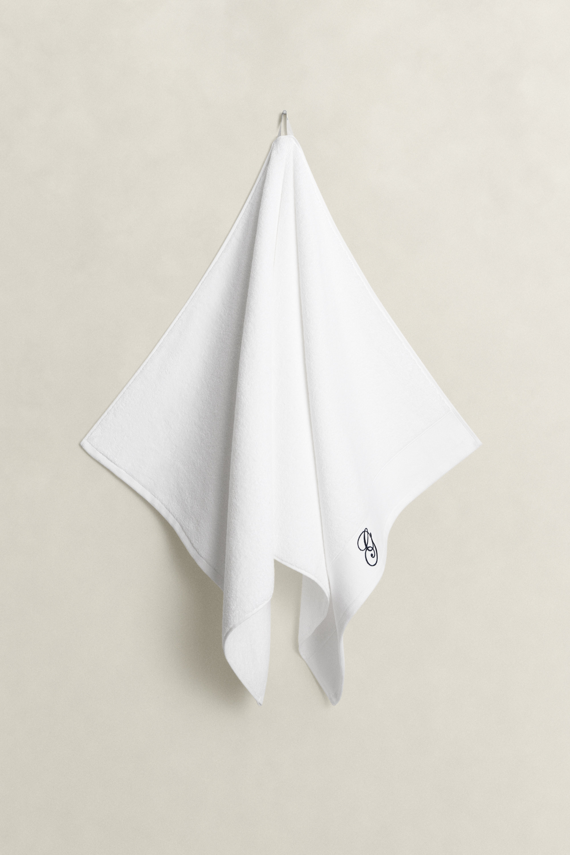 GANT Wohnaccessoires Besticktes Handtuch 70 x 140 (70x140) Weiß