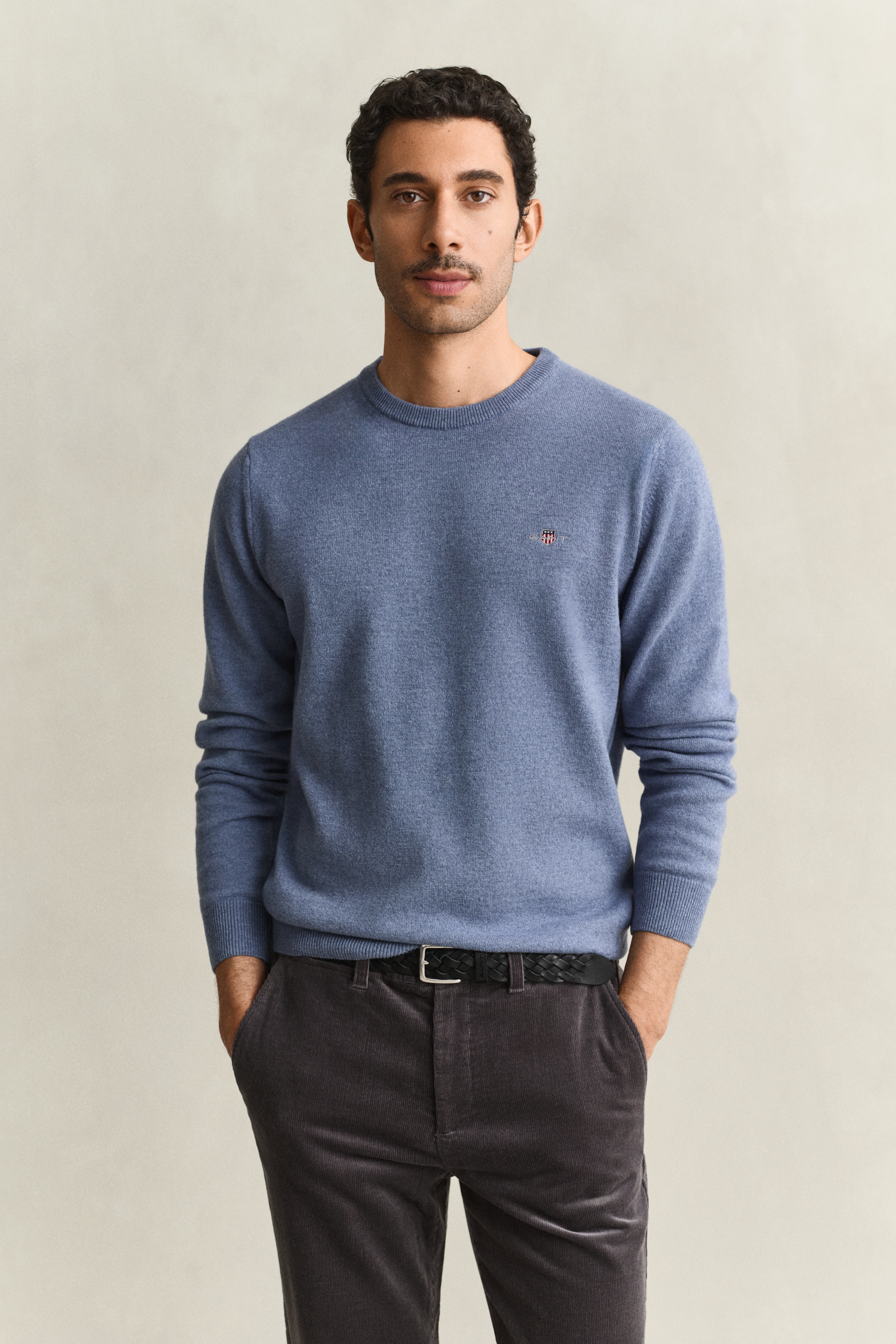 Gant Pullover Lammwolle Horizon Blue Hellblau Blau Größe XL - Bild 8