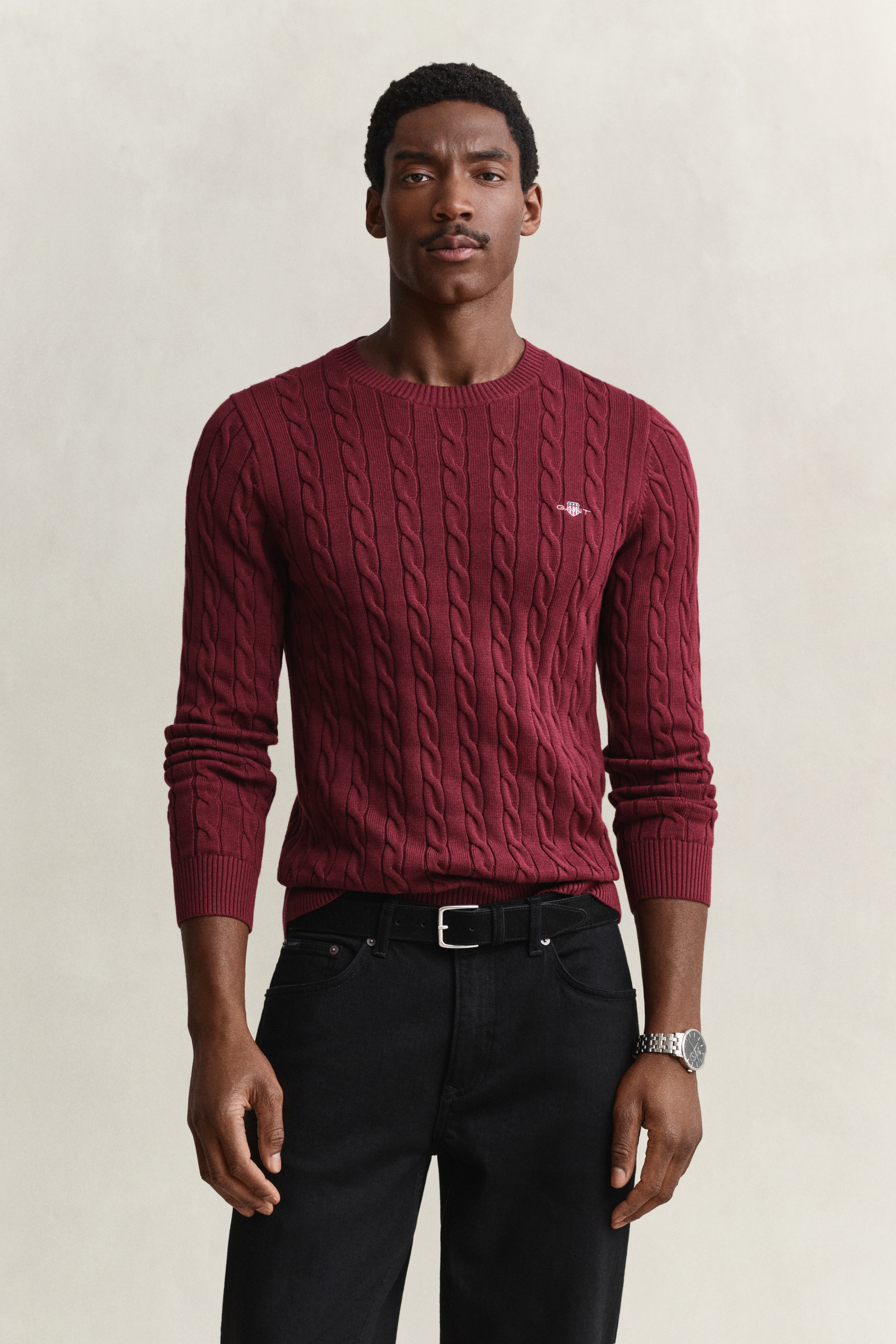 Gant Herren Pullover Bordeaux Gr. Extra Groß - Bild 3