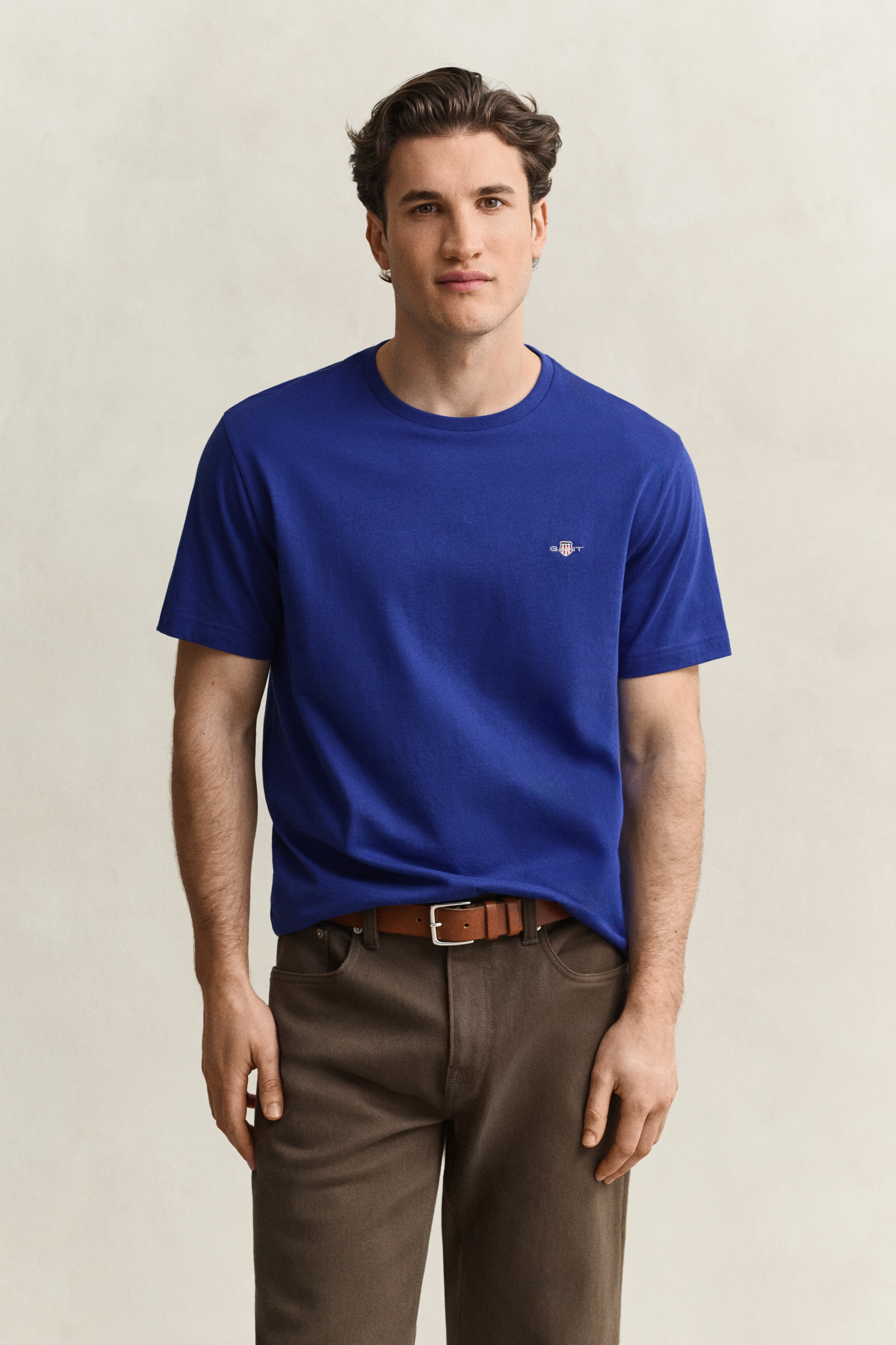 Gant Herren Blau T-Shirt Baumwolle - Bild 4