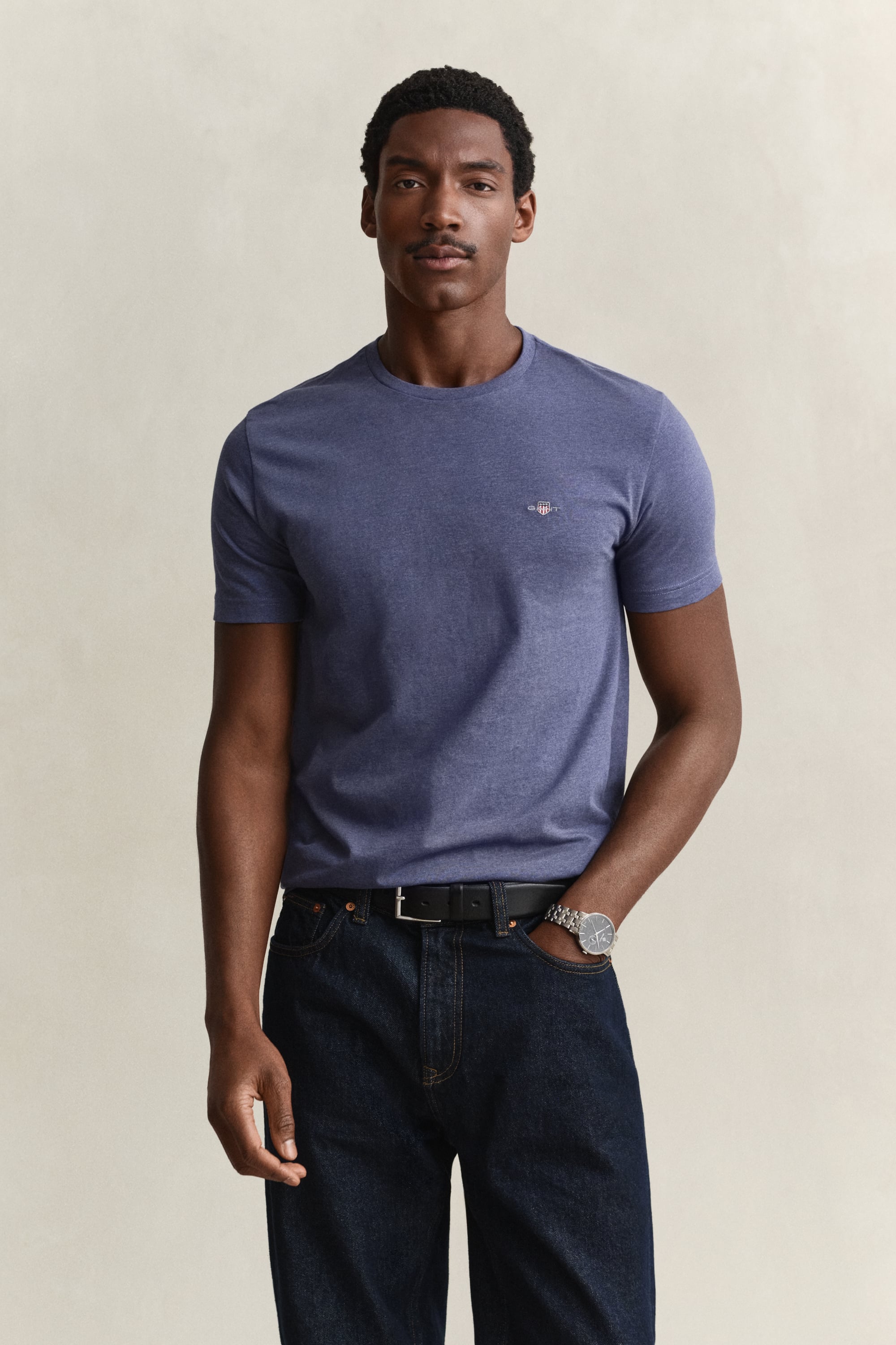 Gant Blau T-Shirt Shield - Bild 7