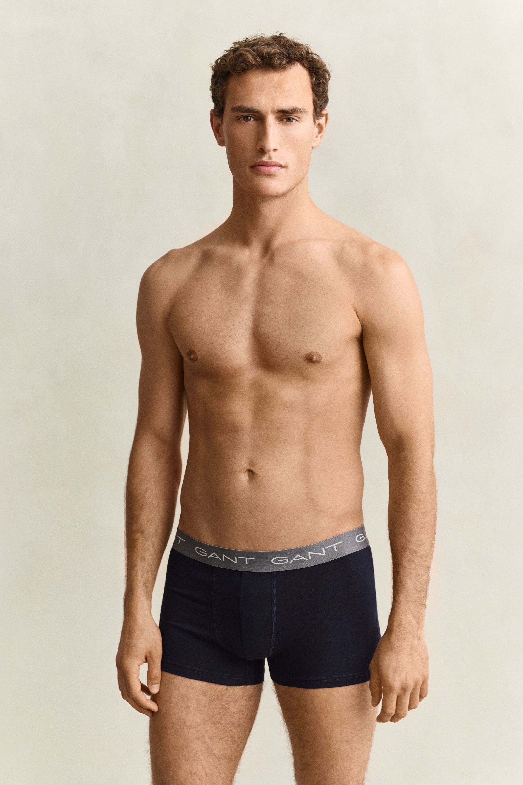Gant Herren 3P Basic Cotton Trunks Dunkelblau Baumwolle Medium - Bild 4
