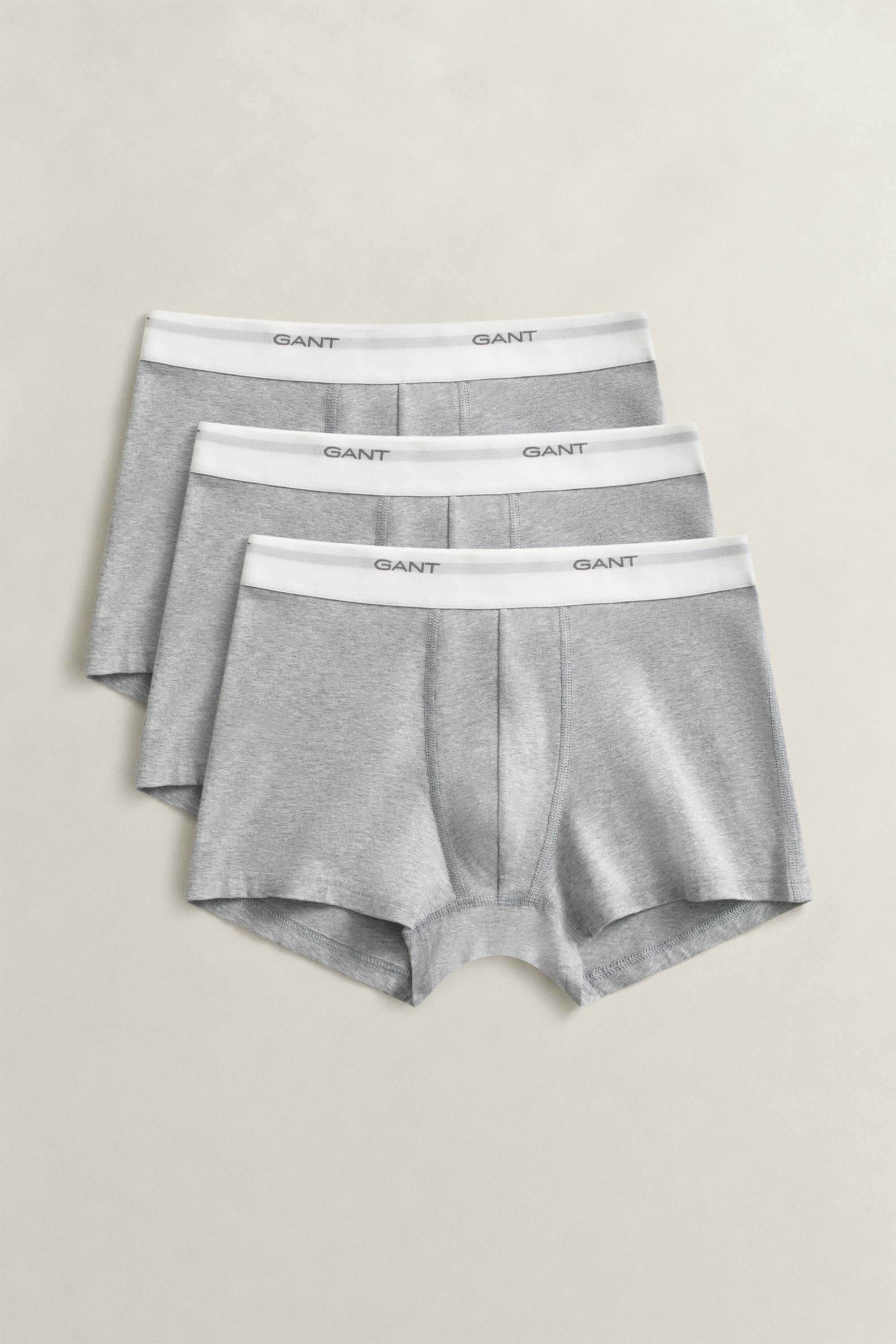 Gant Herren Light Grau Melange 3Er-Pack Boxershorts (M) - Bild 3