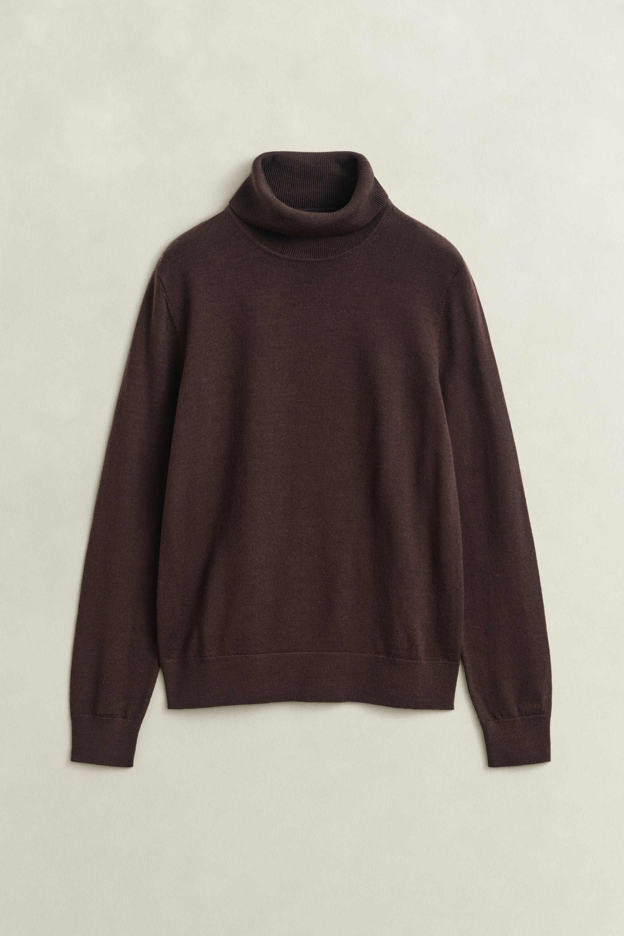 Gant Damen Deep Braun Rollkragenpullover Aus Extrafeiner Merinowolle (S)