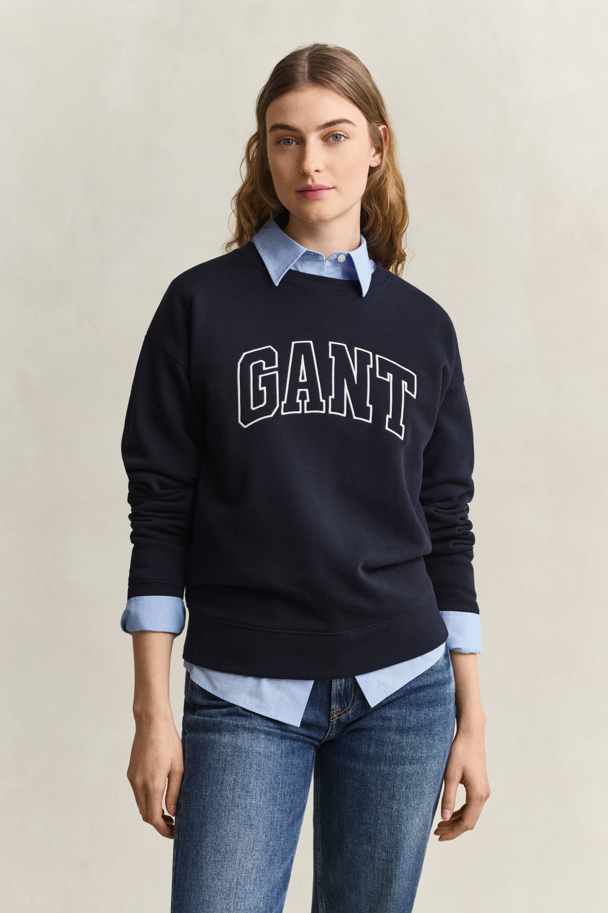 Gant Damen Evening Blau Graphic Sweatshirt (M)