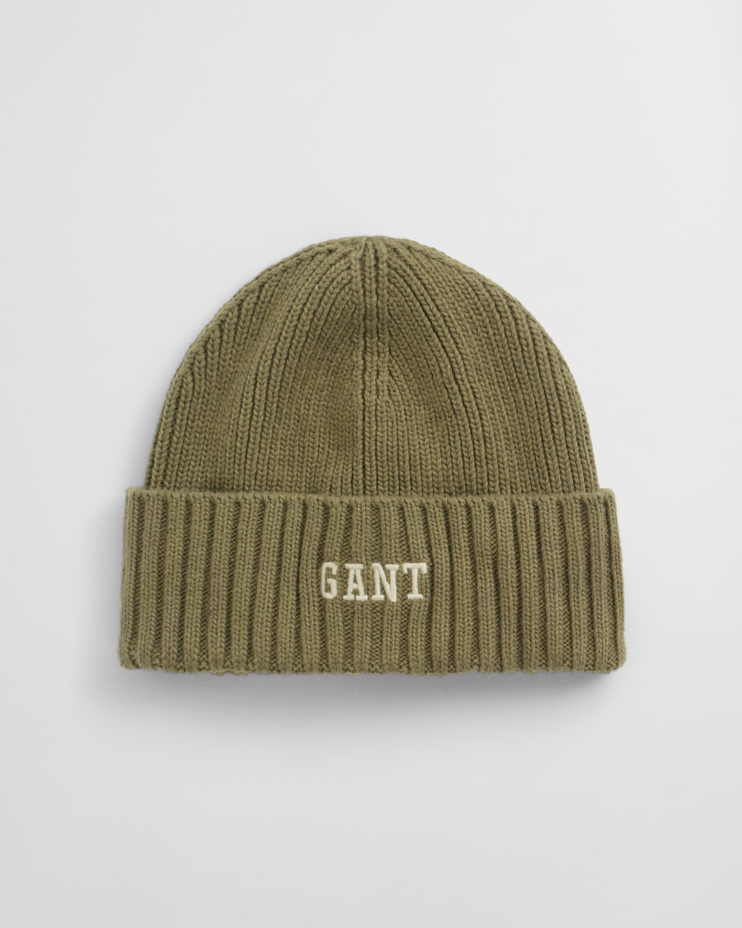 GANT Kinder Graphic Beanie aus Baumwolle (S-M) OLIVE Grün