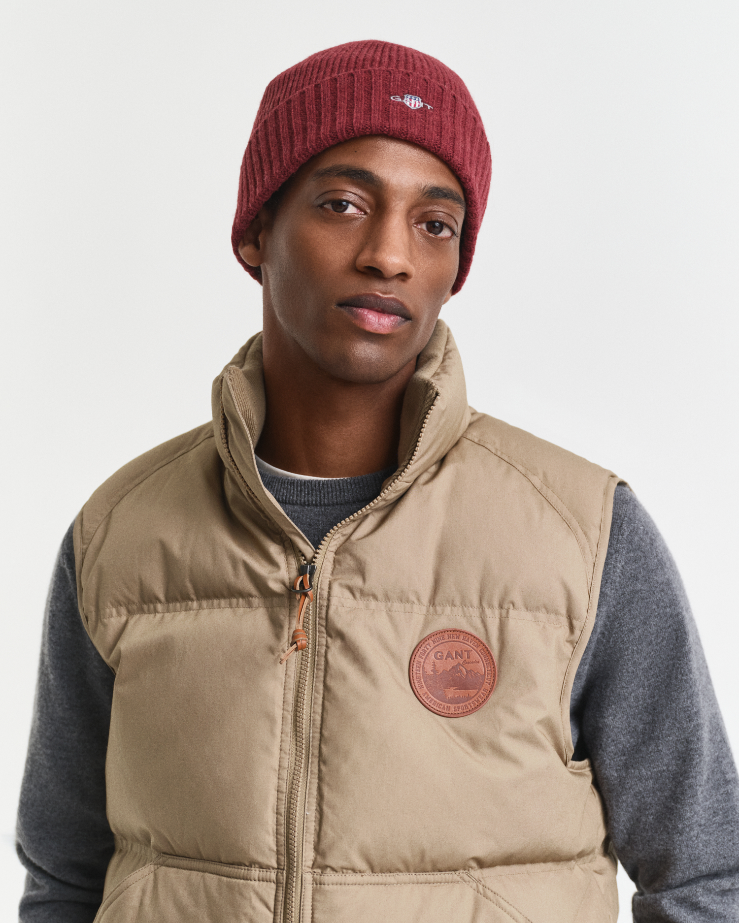 Gant Beanie Bordeauxrot - - Bild 7