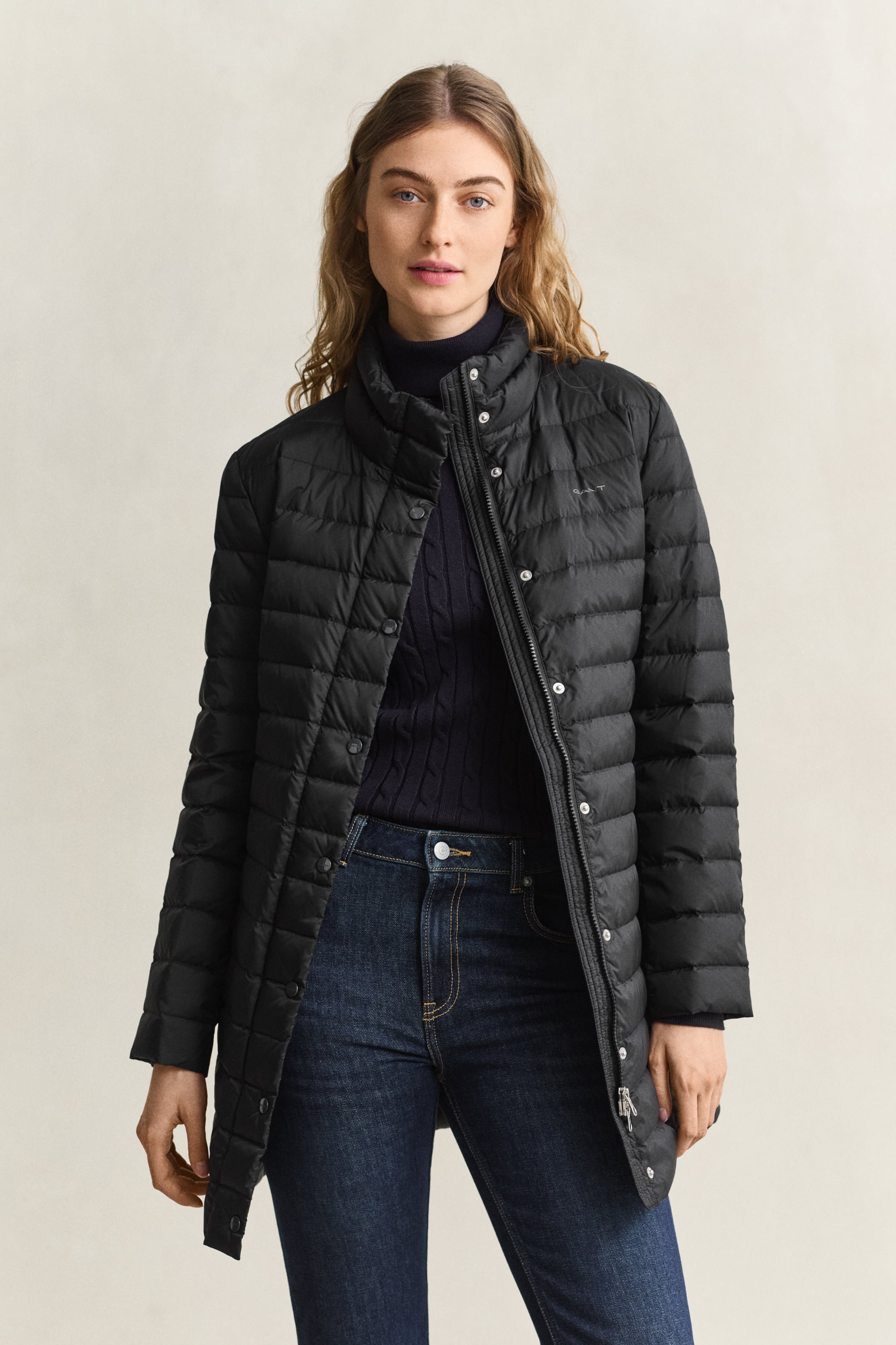 Gant Damen Schwarz Leichter Daunenmantel (Xl) - Bild 2
