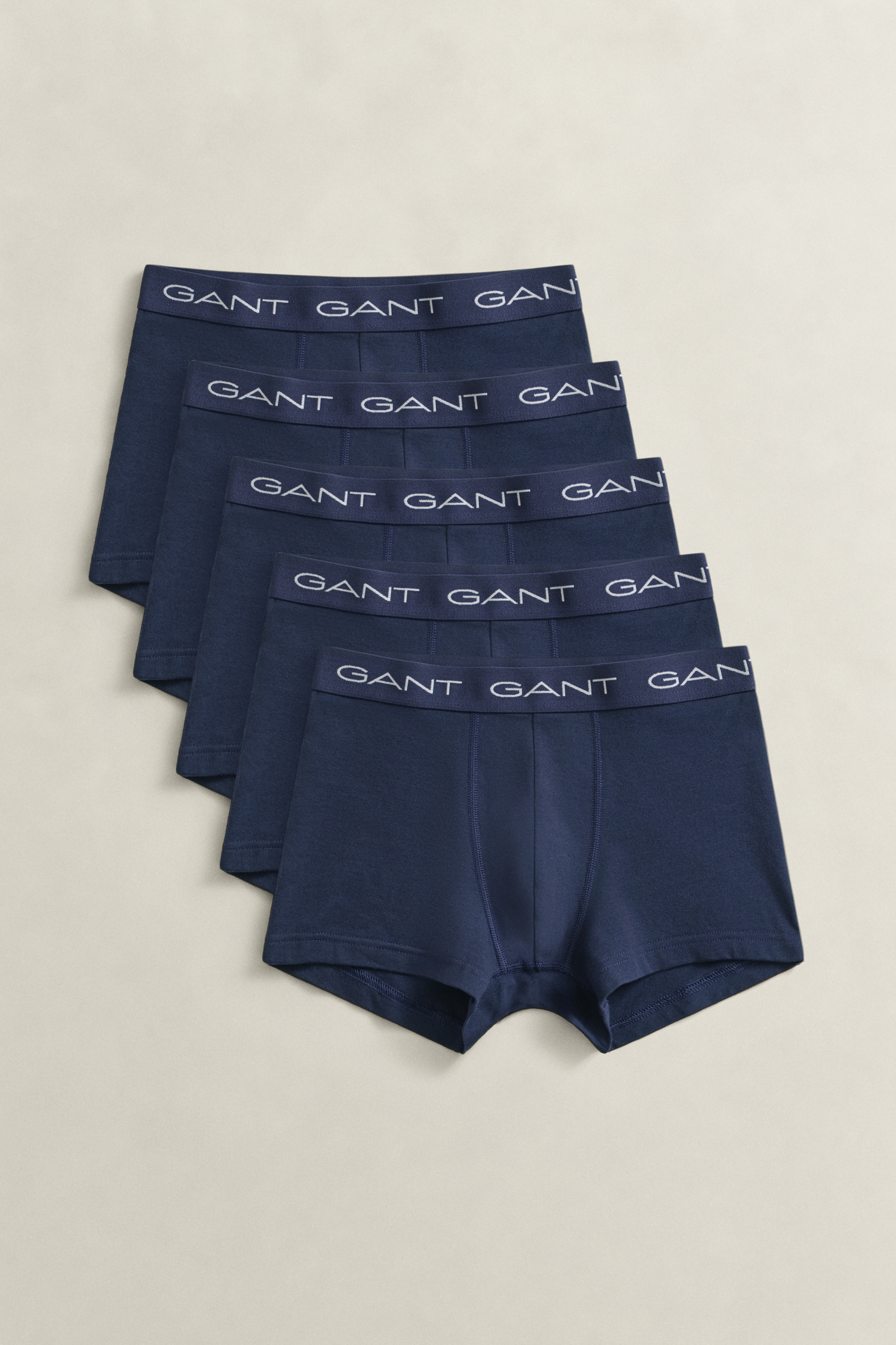 Gant Herren Dunkelblau Boxershorts "Boxershort 5Er Pack", Gr. Xl, Blau (Dunkelblau), Obermaterial: 95% Baumwolle Co. 5% Elasthan El., Unterhosen - Bild 4
